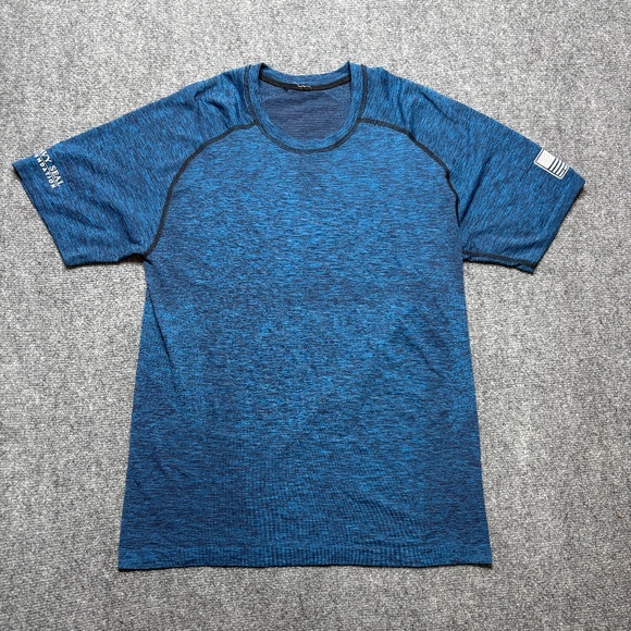 lululemon athletica Other - Lululemon Shirt Mens Medium Blue Swiftly Yoga Gym Athleisure Crossfit Murph